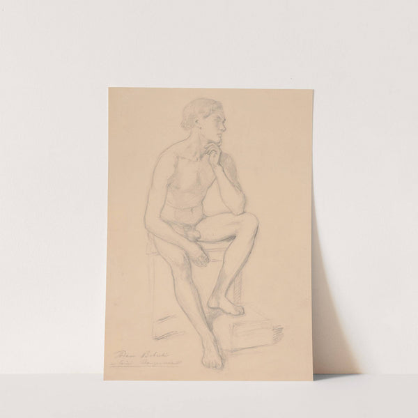 Nude study of prince for the painting ‘The Upbringing of Sigismund Augustus’ (1861) by Józef Simmler