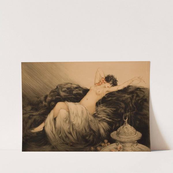 Nude with Black Fur by Louis Icart