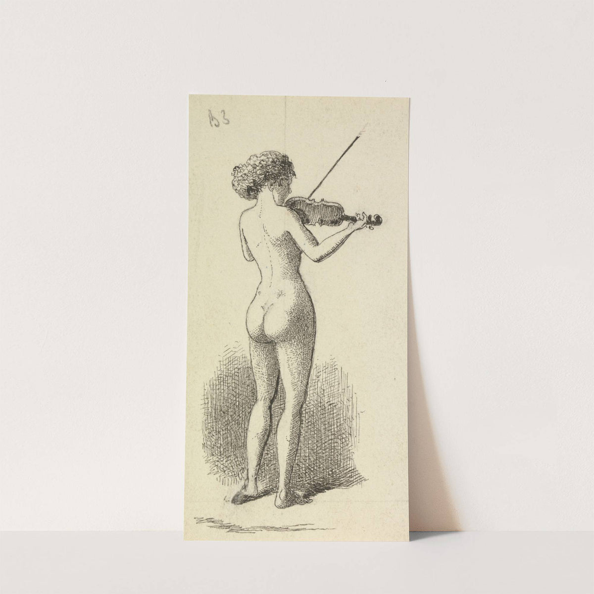 Nude Woman playing the Violin by George Augustus Sala