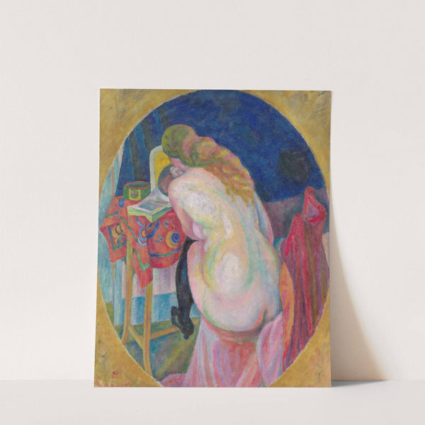 Nude woman reading by Robert Delaunay