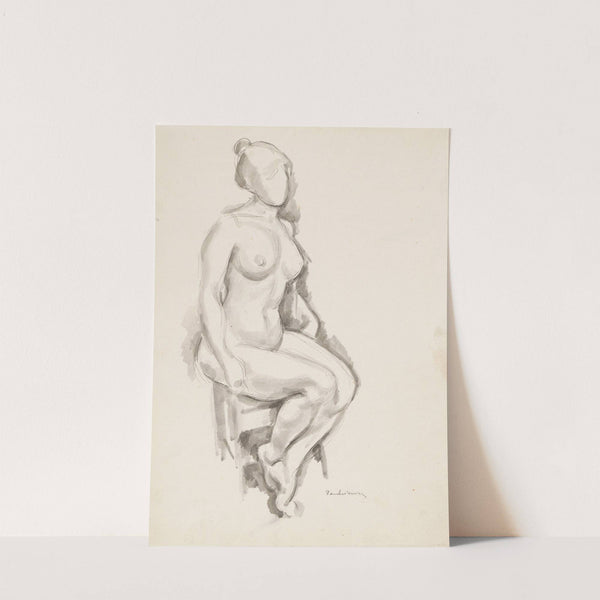 Nude woman sitting (1915 - 1918) by Józef Pankiewicz