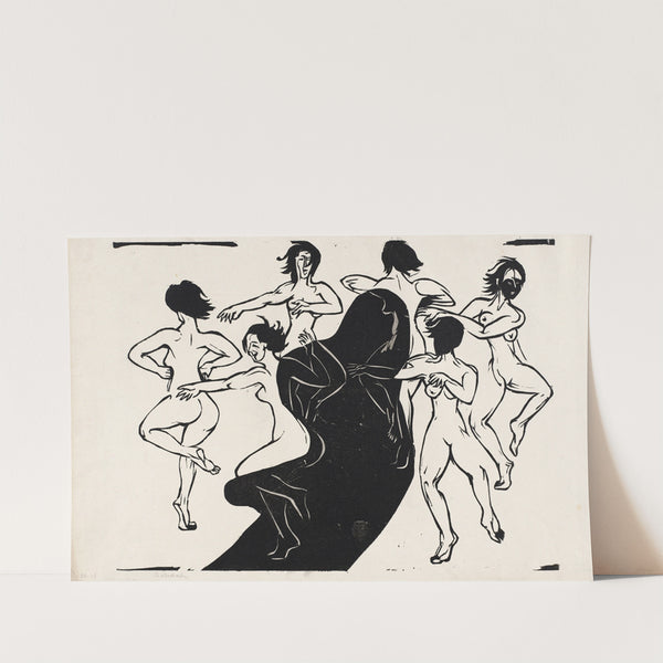 Nudes Dancing around a Shadow (1936) by Ernst Ludwig Kirchner