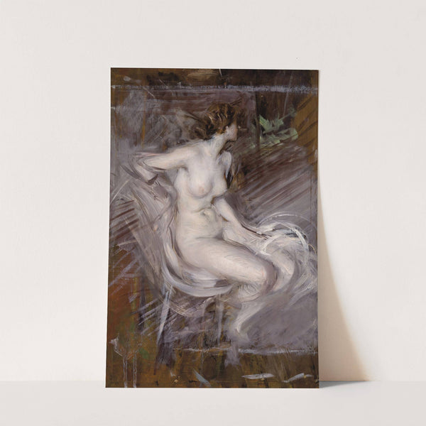 Nudo di Giovane Seduta (Nudo color perla) by Giovanni Boldini