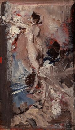 Nudo femminile con pelle di tigre (Study)