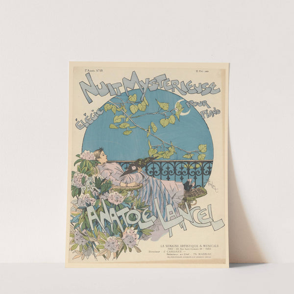 Nuit mystérieuse, élégie pour piano par Anatole Lancel (1889) by Théophile Alexandre Steinlen