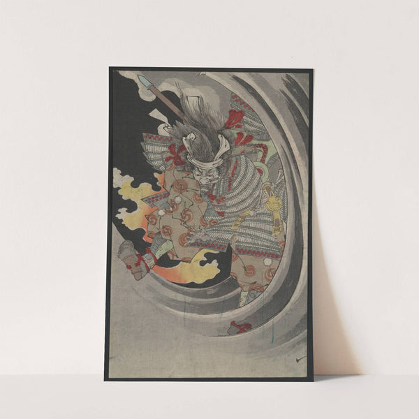 Nunobiki no Taki Akugenta Yoshihira no Naniwa Jirō o Utsu by Tsukioka Yoshitoshi