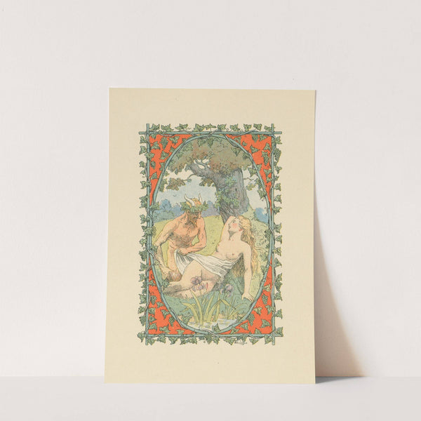 Nymph and satyr (1909) by Léon-G. Lebègue