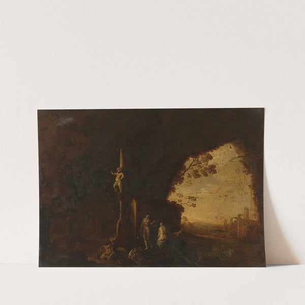 Nymphs in a Cave with Antique Ruins by Petrus van Hattich