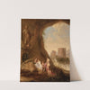 Nymphs in a grotto by a ruined statue by Abraham van Cuylenborch