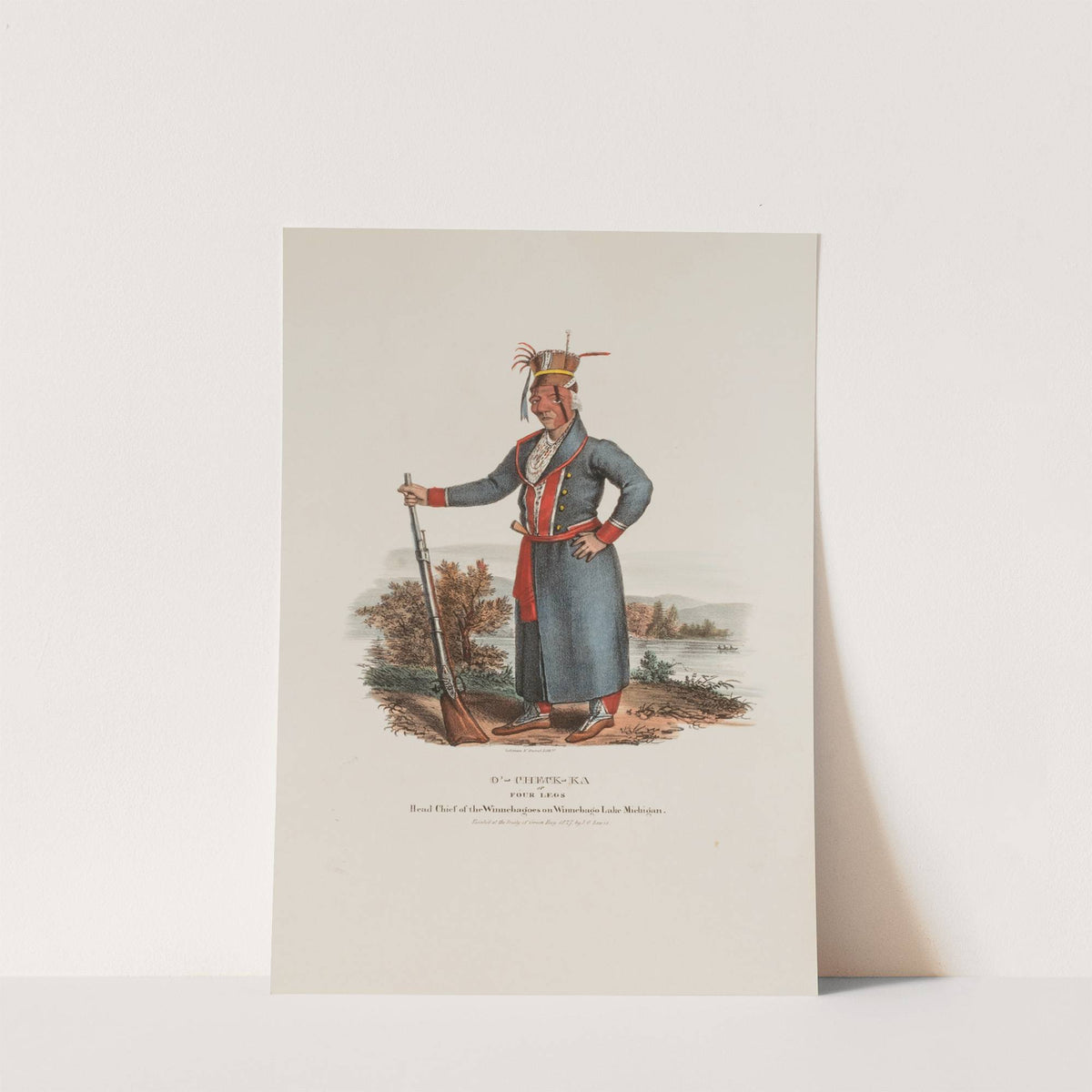 O’-CHECK-KA or Four Legs; Head Chief of the Winnebagoes of Winnebago Lake Michigan (1835) by James Otto Lewis