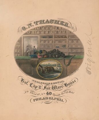 O.N. Thacher, Hat, Cap & Fur Ware-House Wholesale & retail (1840)