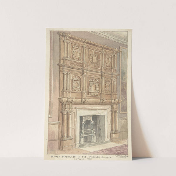 Oak Carving from Fireplace in the Jerusalem Chamber, Westminster by Charles James Richardson