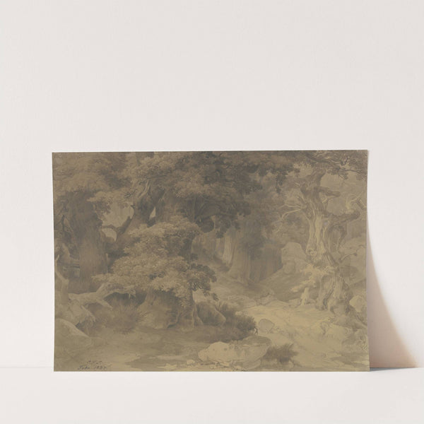 Oak forest by Karl Friedrich Lessing