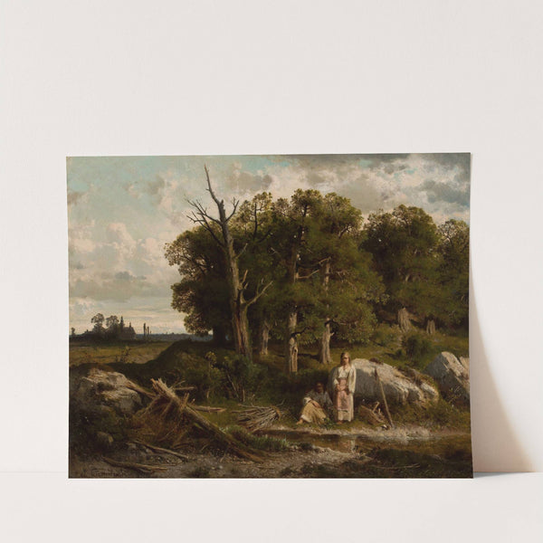 Oak forest by Józef Szermentowski