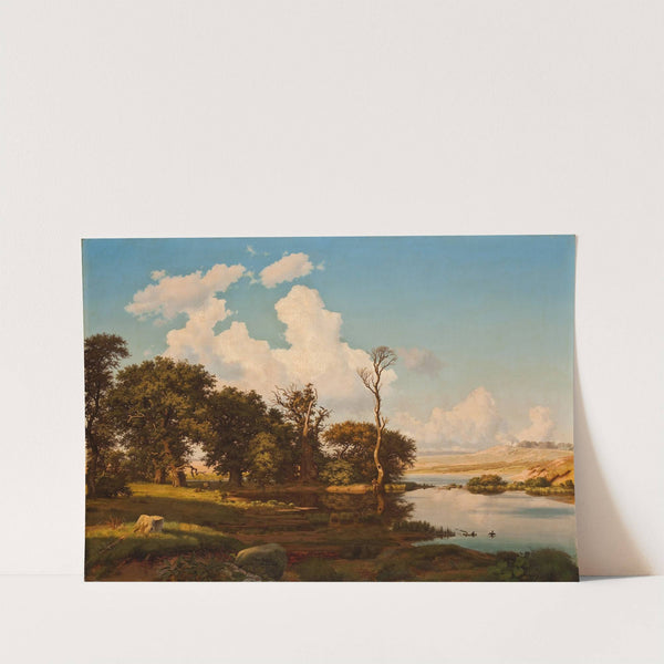 Oak Trees By A Pool by Heinrich Buntzen