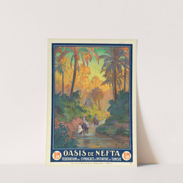 Oasis de Nefta. Fédération des syndicats d’initiative de Tunisie. PLM (1925) by Joseph de La Nézière