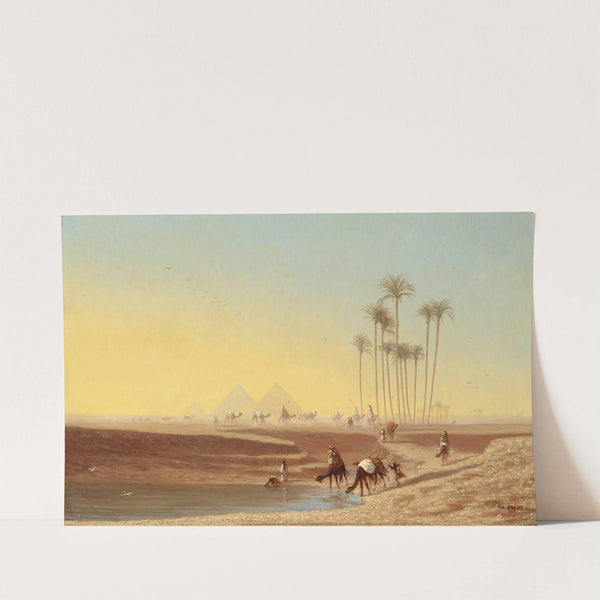 Oasis Pres Des Pyramides by Charles Théodore Frère
