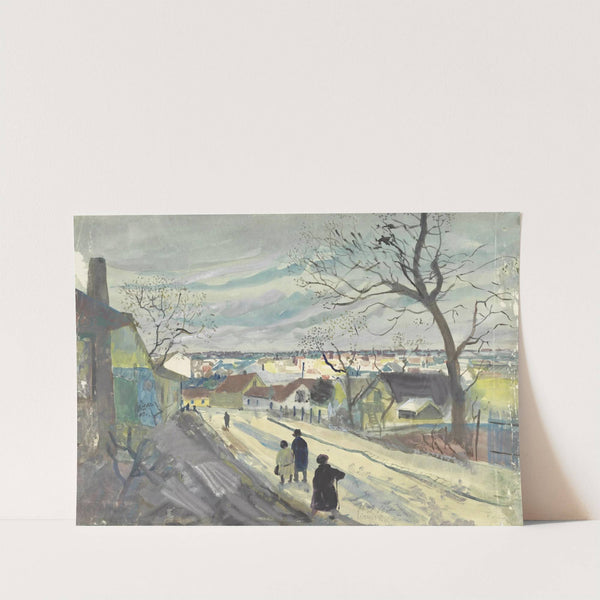 Ober St. Veit, Firmiangasse mit Blick über Wien (1930) by Oskar Laske