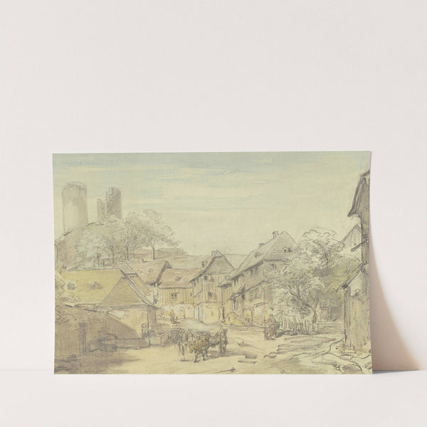 Oberreifenberg mit Burg Reifenberg by Anton Burger