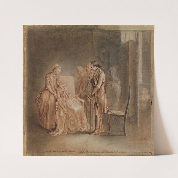 Oberst Morden besucht die kranke Clarissa (1777) by Daniel Nikolaus Chodowiecki