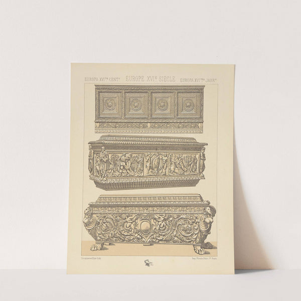 Objets mobiliers – bahuts, coffres de mariage (1876-1888) by Auguste Racinet