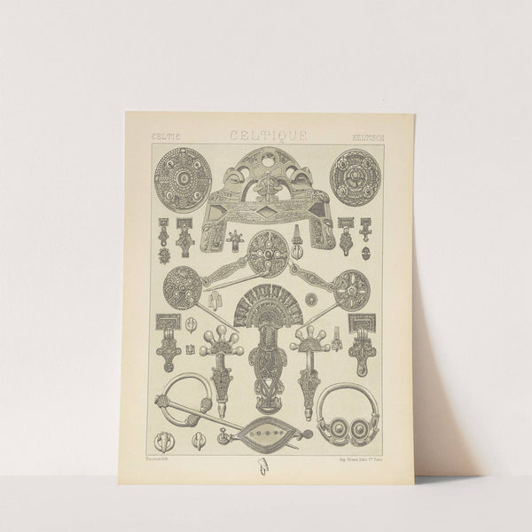 Objets usuels – agrafes et boucles – epoques du bronze et du fer (1876-1888) by Auguste Racinet