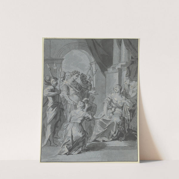 Octavian vor der verzweifelnden Kleopatra by Gottlieb Welté