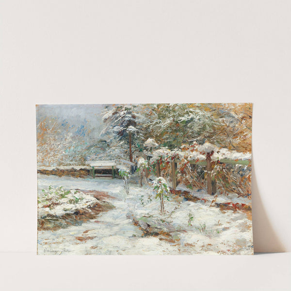 October snow, motiv from the garden of castle Hartenstein by Olga Wisinger-Florian