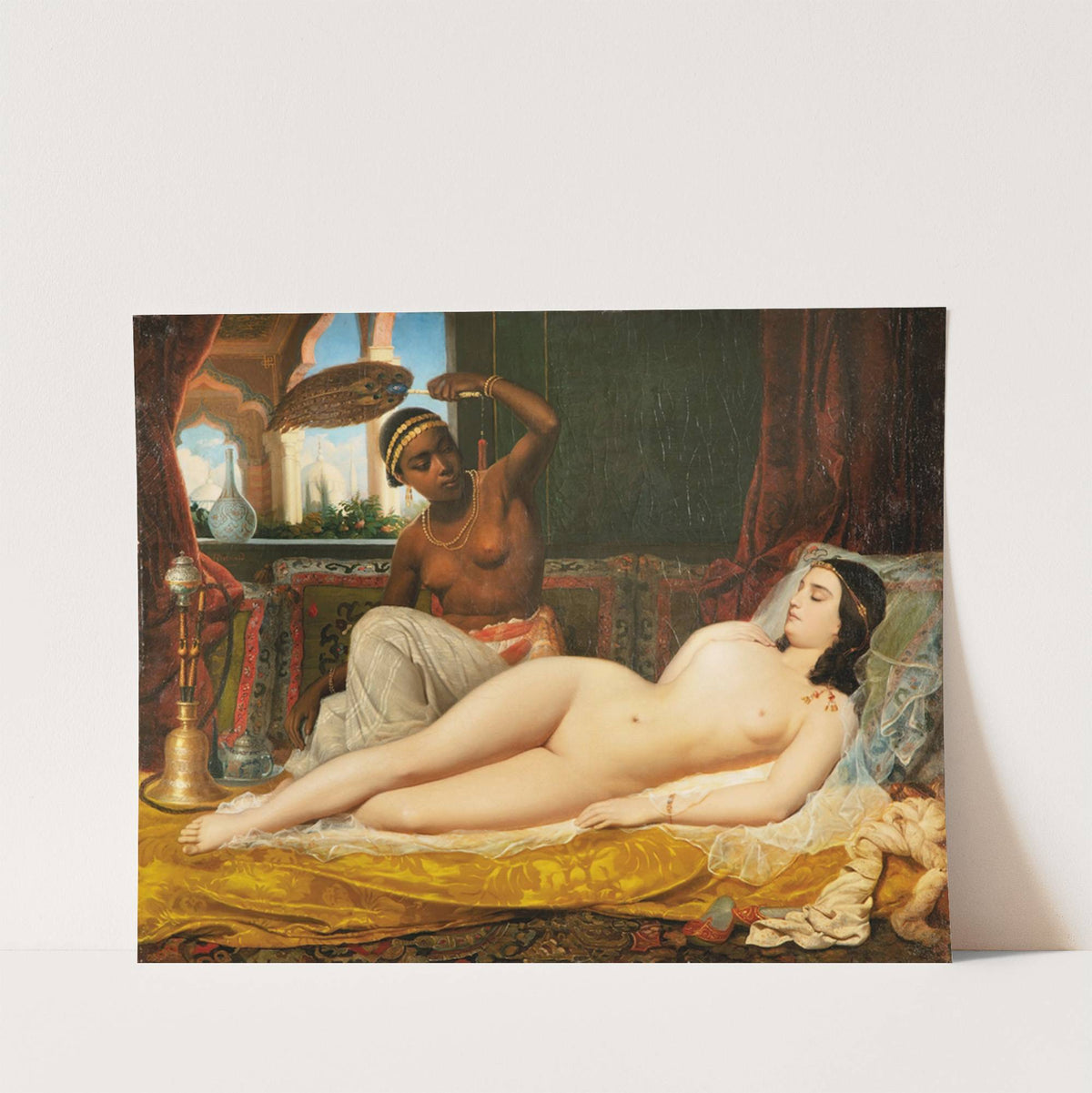 Odalisque with a slave by Jean-François-Armand-Félix Bernard