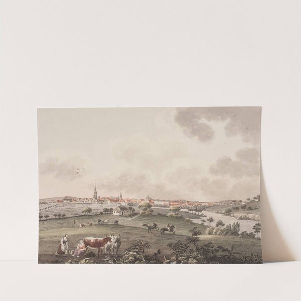 Odense på Fyn, fra den østlige side by Søren L. Lange