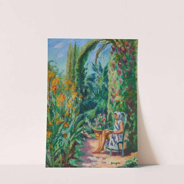 Odette dans le jardin de l'Oustalet by Henri Manguin