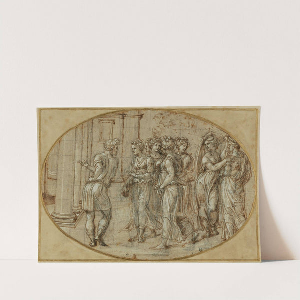 Odysseus and the Daughters of Lycomedes (1520) by Baldassare Peruzzi