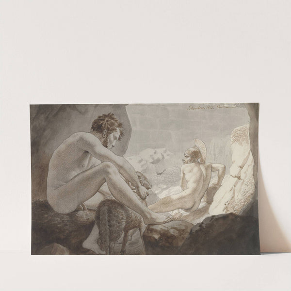 Odysseus flygter fra Polyfem (1812) by Christoffer Wilhelm Eckersberg