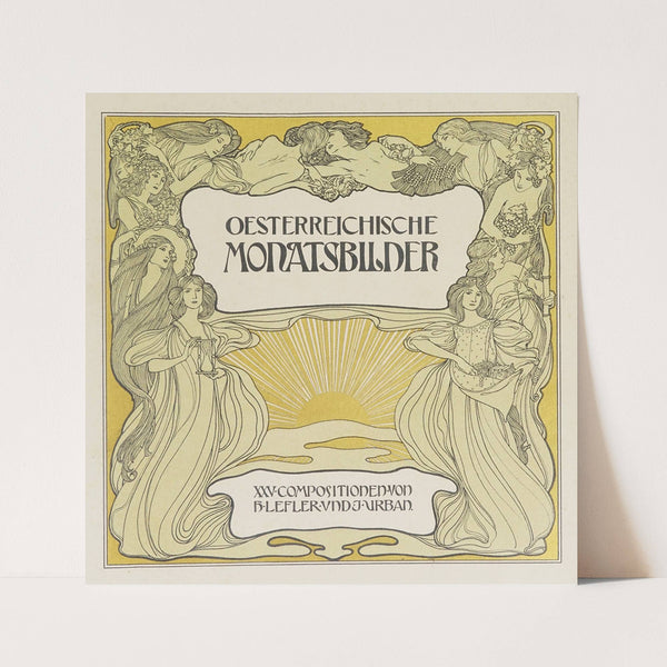 Oesterreichische Monatsbilder Pl.01 (1900) by Heinrich Lefler