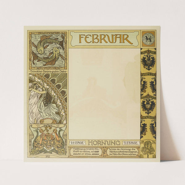 Oesterreichische Monatsbilder Pl.04 (1900) by Heinrich Lefler