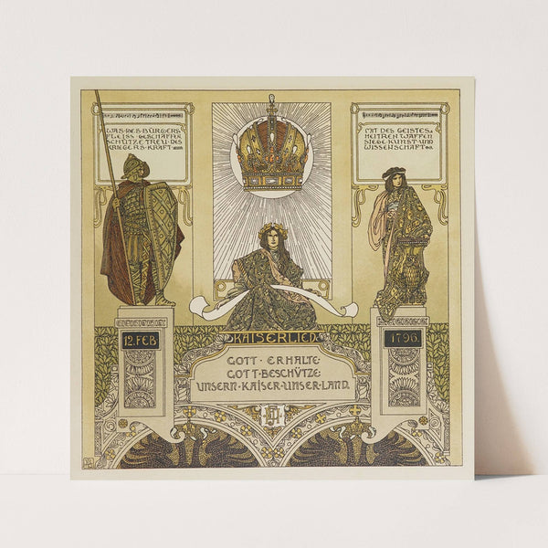 Oesterreichische Monatsbilder Pl.05 (1900) by Heinrich Lefler