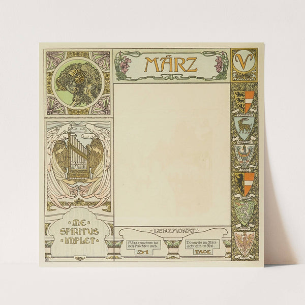 Oesterreichische Monatsbilder Pl.06 (1900) by Heinrich Lefler