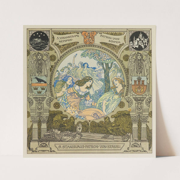 Oesterreichische Monatsbilder Pl.11 (1900) by Heinrich Lefler