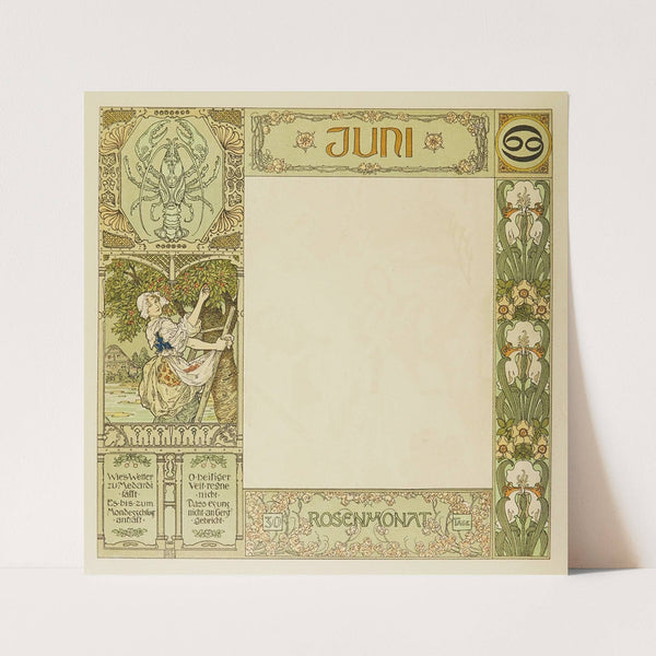 Oesterreichische Monatsbilder Pl.12 (1900) by Heinrich Lefler