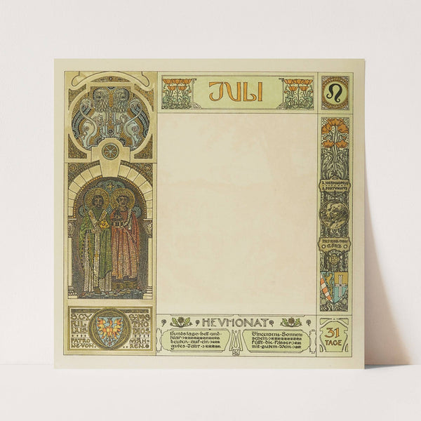 Oesterreichische Monatsbilder Pl.14 (1900) by Heinrich Lefler
