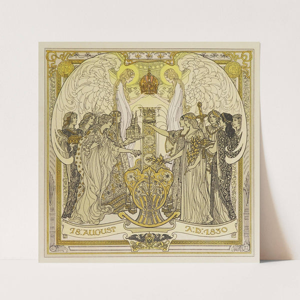 Oesterreichische Monatsbilder Pl.17 (1900) by Heinrich Lefler