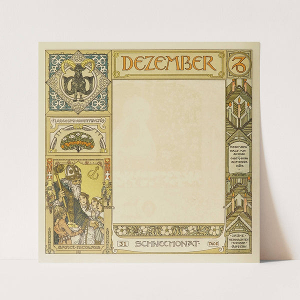 Oesterreichische Monatsbilder Pl.24 (1900) by Heinrich Lefler