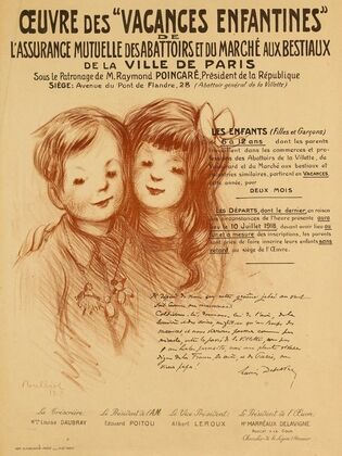 Oeuvre Des Vacances Enfantines De L’assurance Mutuelle Des Abattoirs Et Du Marche Aux Bestiaux De La Ville De Par (1918)