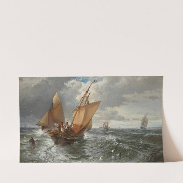 Off Calais Pier (1878) by Edward Moran