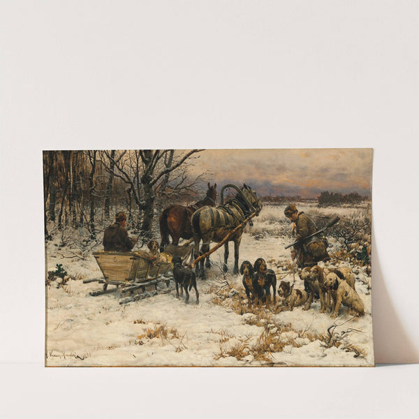 Off to the Winter Hunt by Alfred Von Wierusz-Kowalski