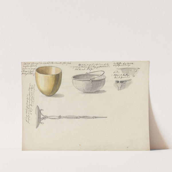 Offerboller og skål by Adolph Tidemand