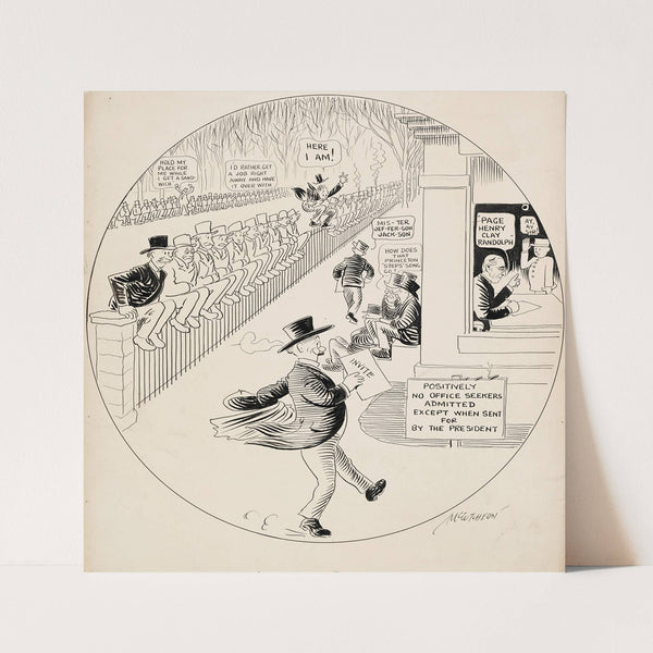 Office Seekers Waiting to be Invited (1913) by John Tinney McCutcheon