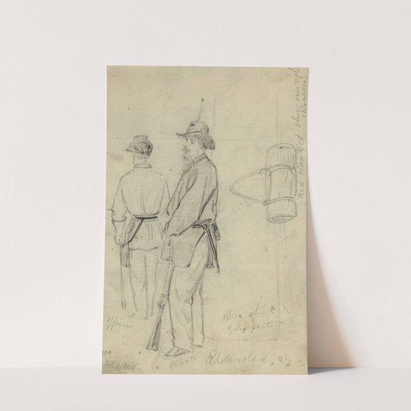 Officer and private of a Rhode Island regiment by Alfred Rudolph Waud