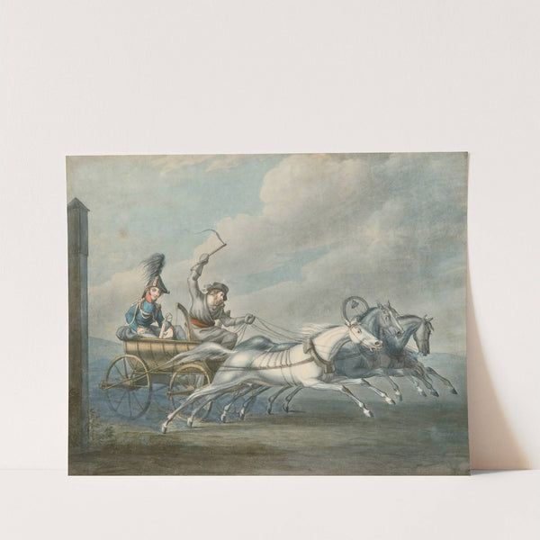 Officer Speeding Home by Gottlob Alexander Sauerweid