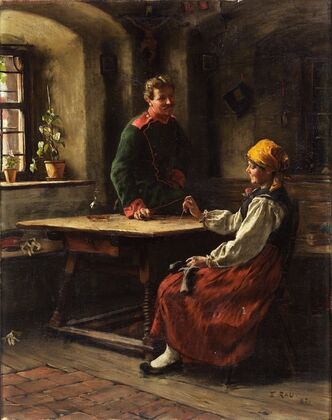 Officer with Peasant